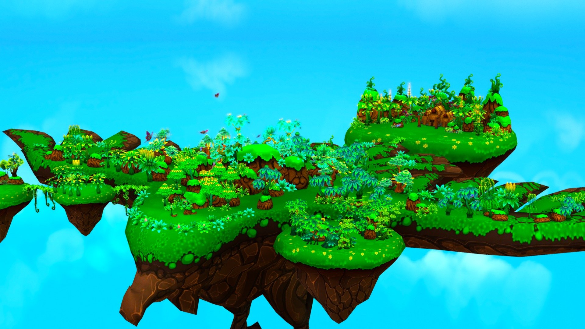 Fantasy Sky Forest - Buy Royalty Free 3D model by souchenki [ed8ca4e ...