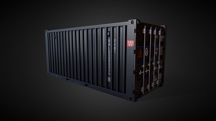 Shipping Container - Tutorial Included 3D Model