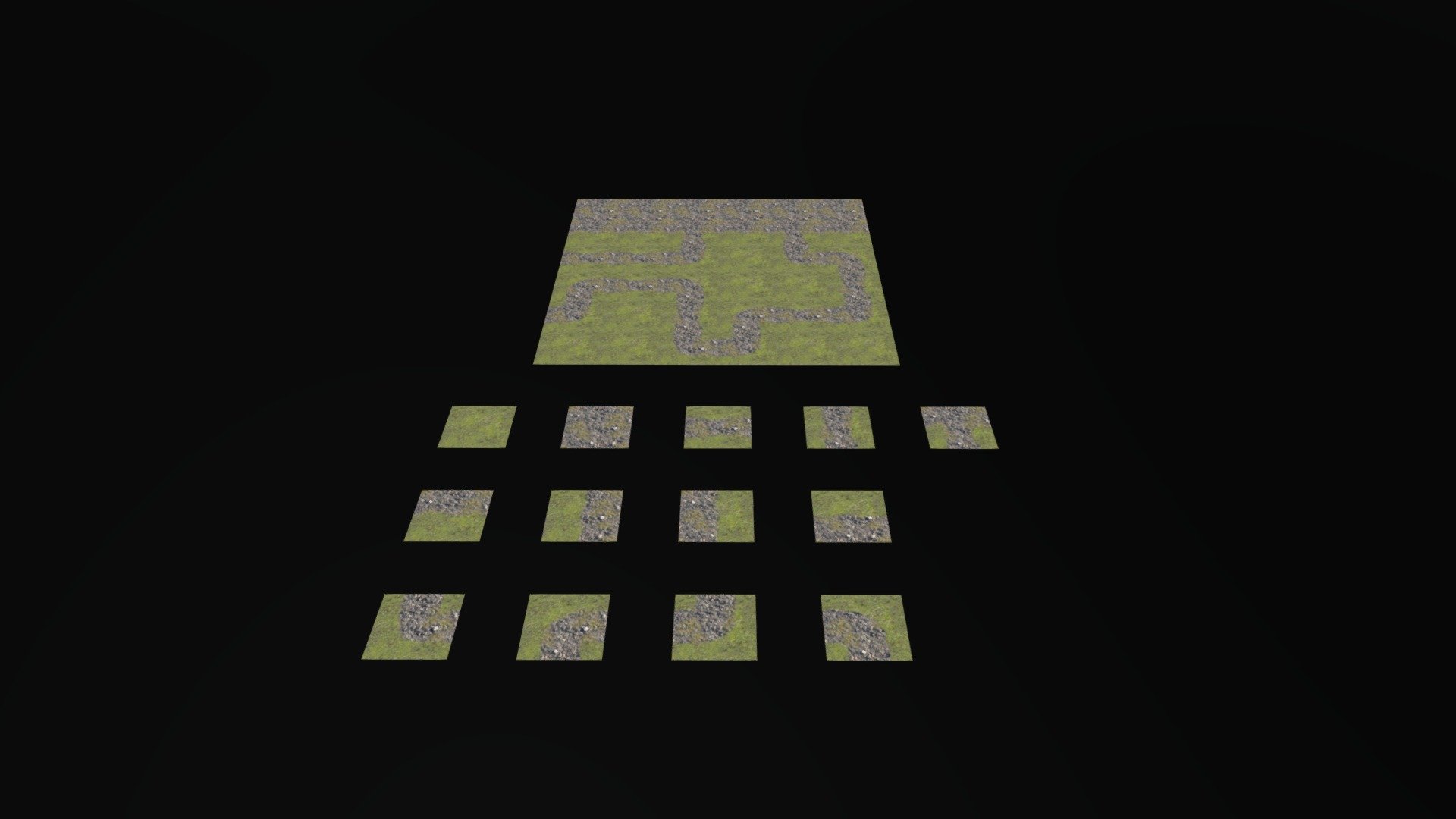 Tileable Mossy Rock Path - 3D model by WilliamArsenaultCreates [ed8d9bf ...