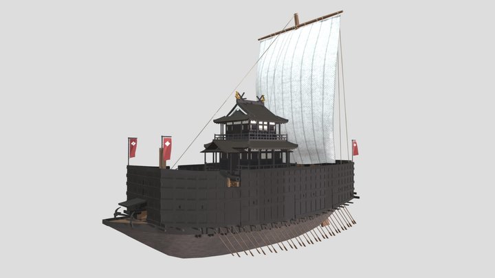 Japanese Atakebune Tekkosen 3D Model