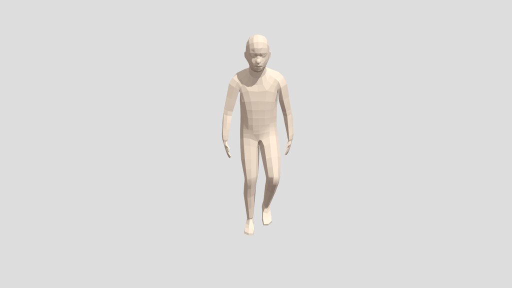 Low Poly Kid Walking Animation