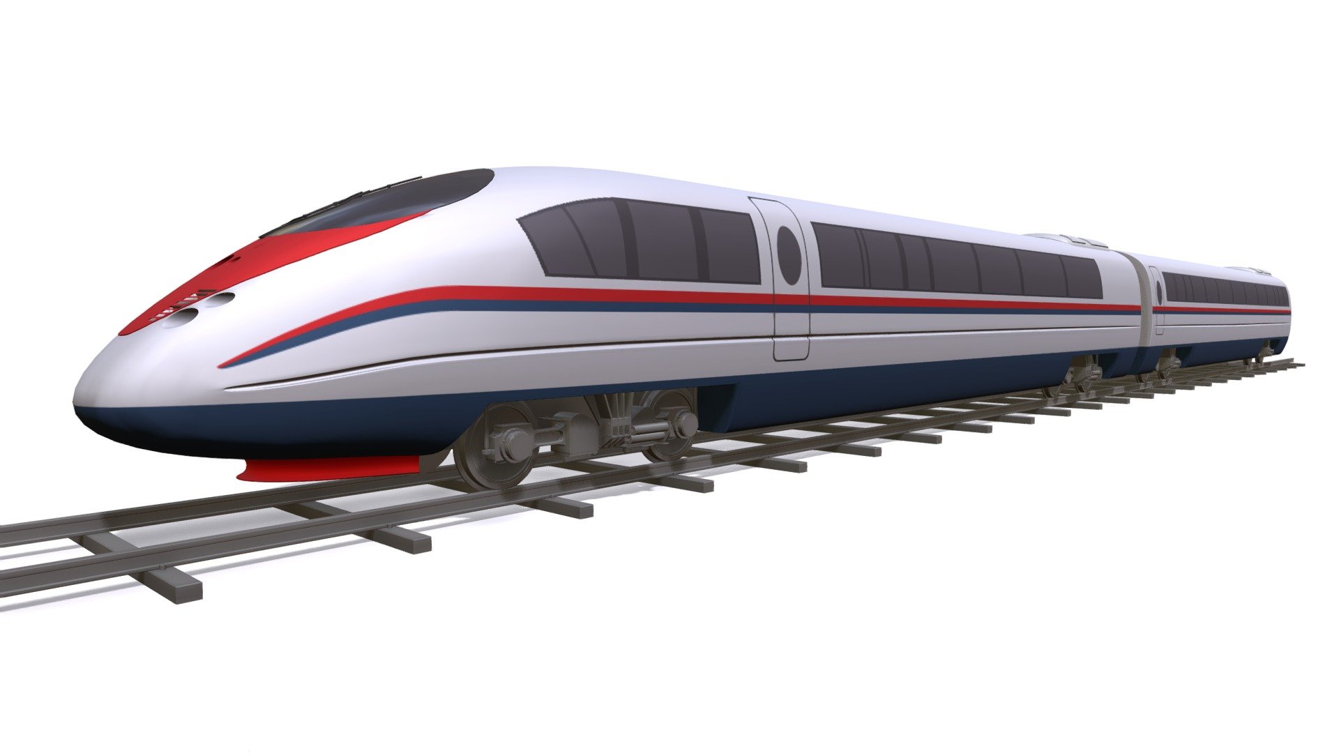 Speed Train - Buy Royalty Free 3D model by 3DHorse [ed8e6a3 ...