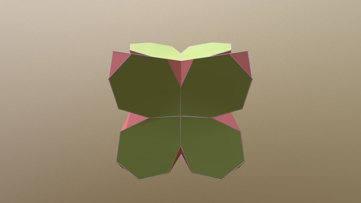 Equilateral Polyhedron with Heptagons, S4xI 3D Model