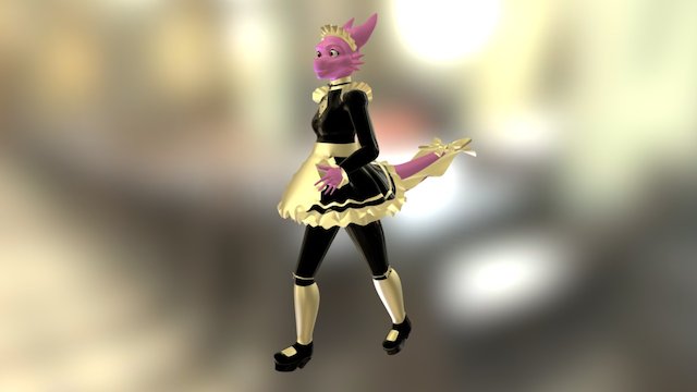 Charlotte Animated Walk Cycle 3D Model