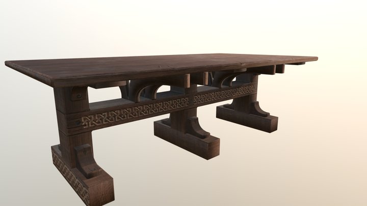 Viking Table 3D Model