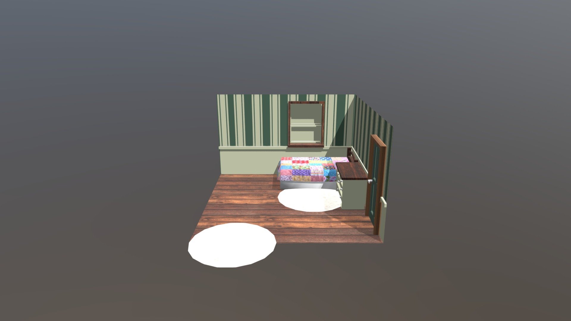 Bed Model Corner Room Jflood