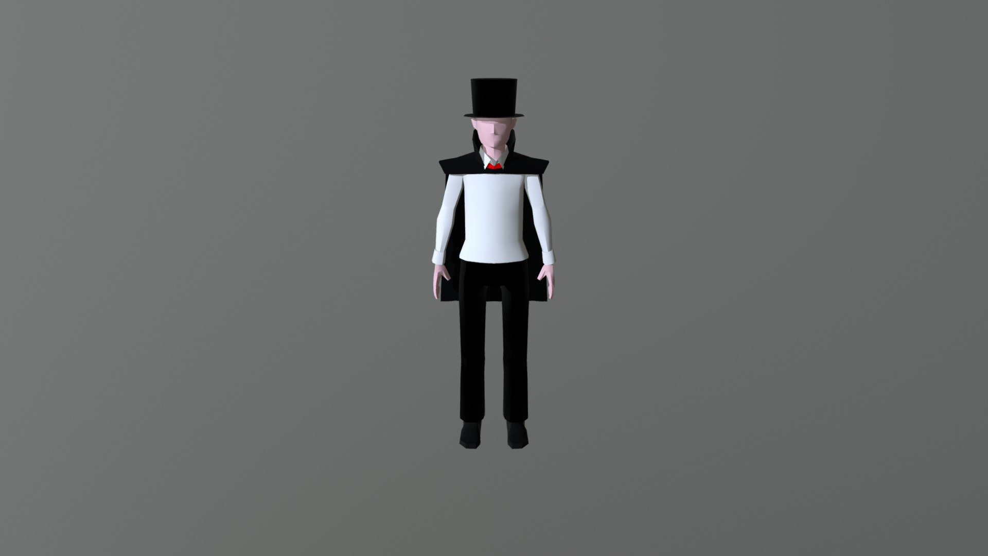low poly magician rigged