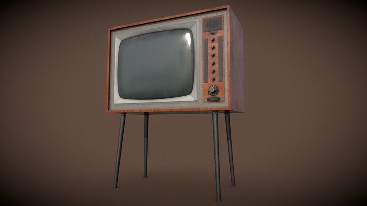 Vintage TV Free 3D Model