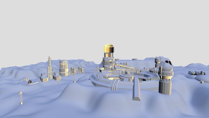 Космическая База 3D Model