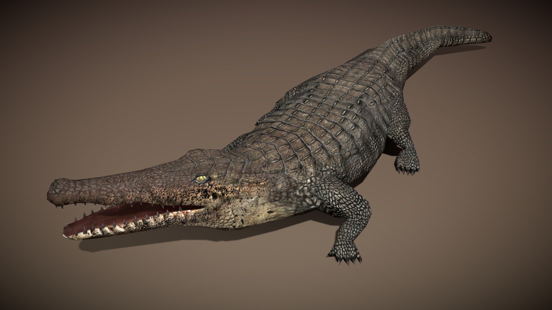 Safari Animals Crocodile Buy Royalty Free 3d Model By 3drt Com 3drt Com Ed93f01