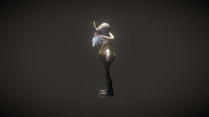 Mistic Mine_LowPoly_Character_Pitt 3D Model