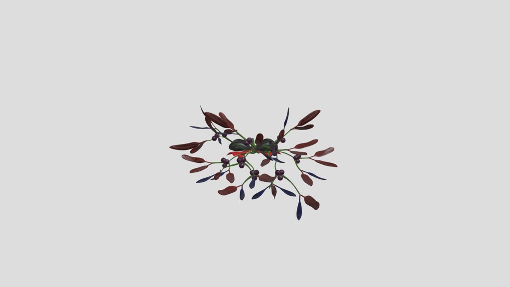 Mistletoe Leaf Ribbon Christmas