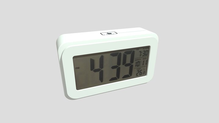 Digital Alarm Clock 3D Model