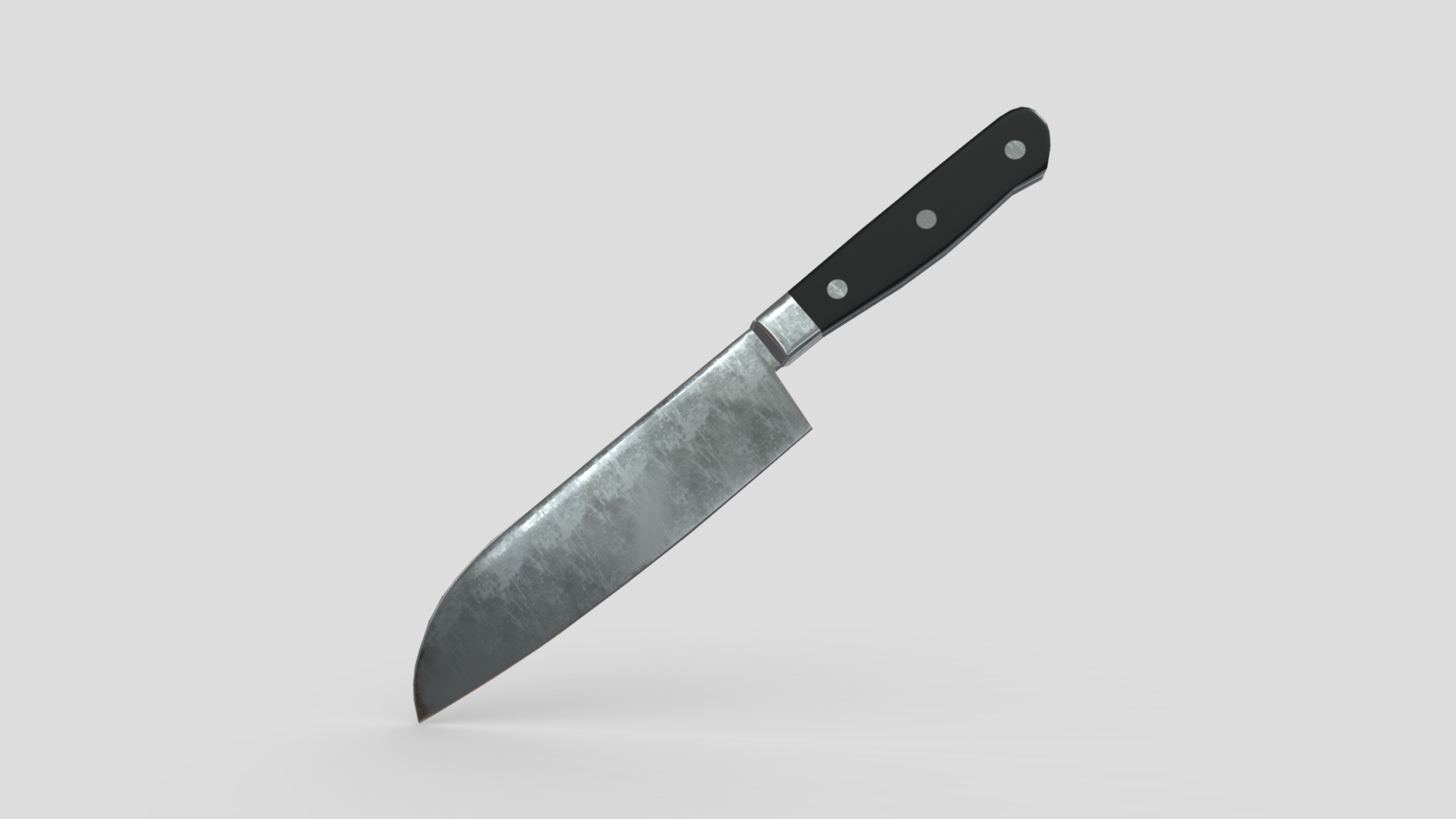3D model Kitchen Knife 4 - This is a 3D model of the Kitchen Knife 4. The 3D model is about a knife with a handle.
