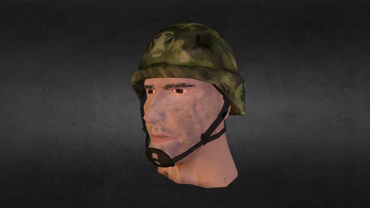 Soldier Head 3D Model