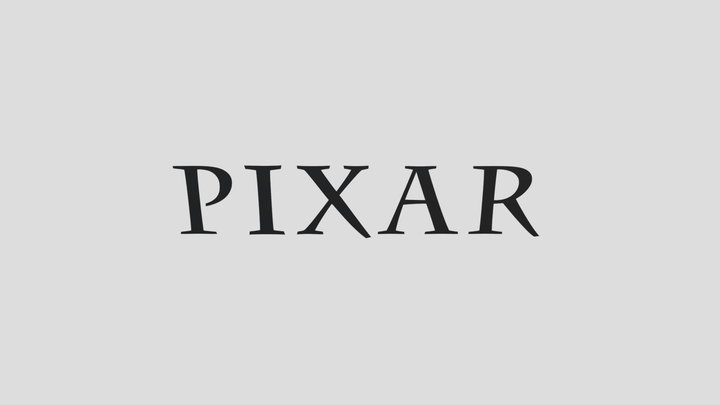 Pixar Animation Studios (2019) Print Logo Remake 3D Model