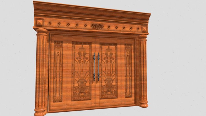 Ornamented door 3D Model