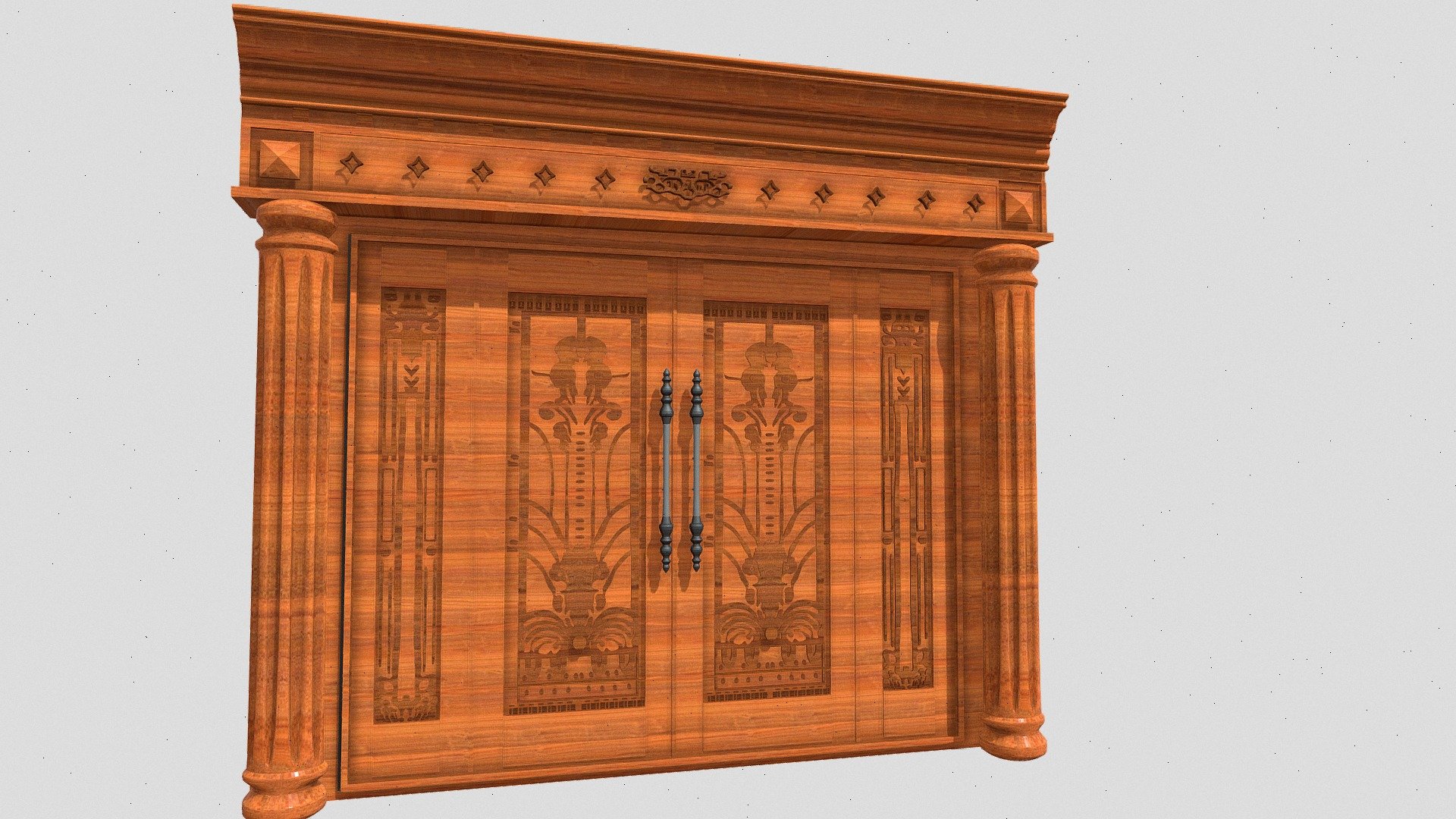 Ornamented door - Download Free 3D model by israfitul [ed9ae55] - Sketchfab