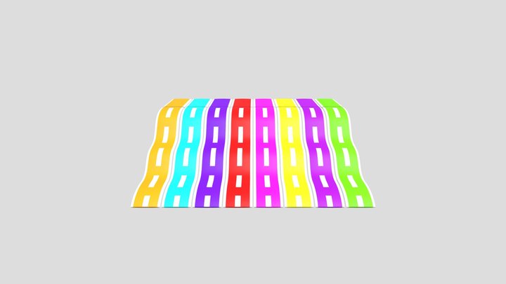 Fountain Crossing Slides 3D Model