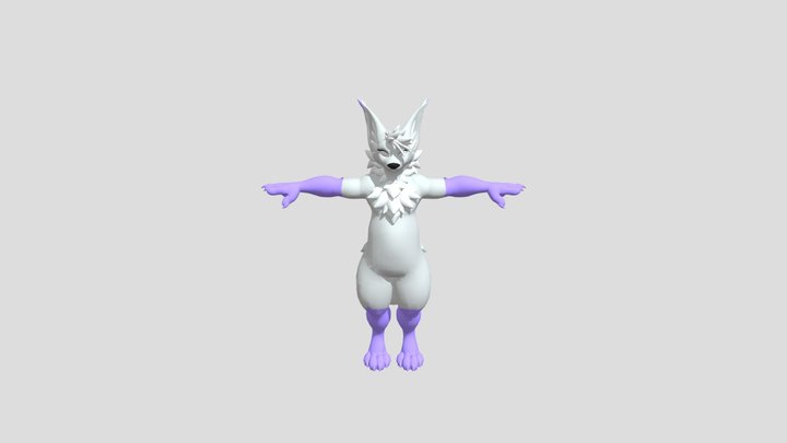 My Custom Furry Fox Original Character 3D Model