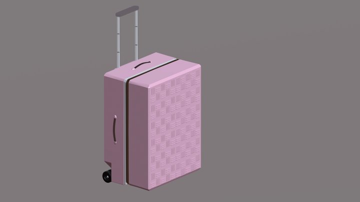 Trevel suitcase pink 3D Model