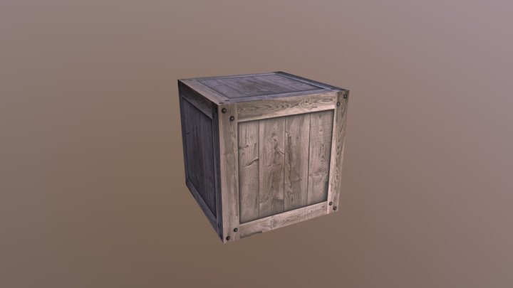 Crate PBR 3D Model