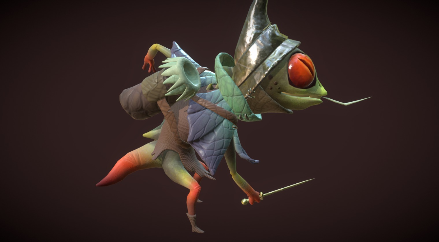 Lizard Attack Cycle Pass_02 - 3D model by eye-work [ed9ef21] - Sketchfab