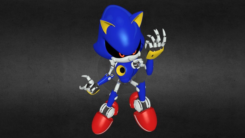 Metal Sonic 3D Render