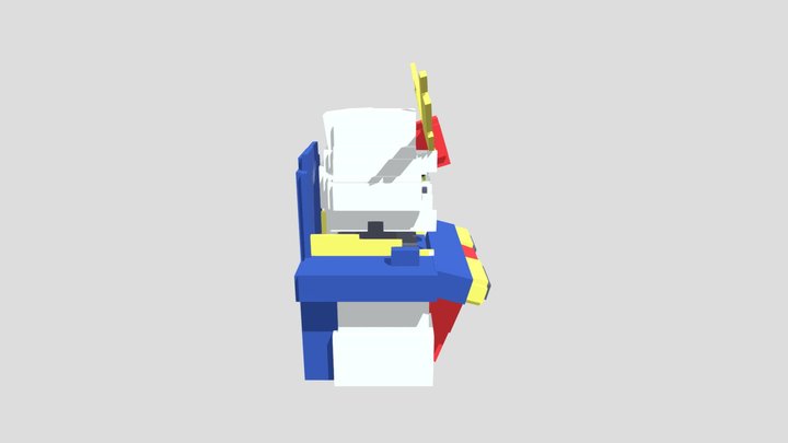 stylised Zeta Gundam 3D Model
