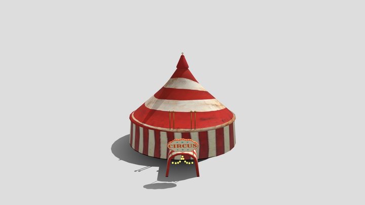 Vintage Circus Tent 3D Model