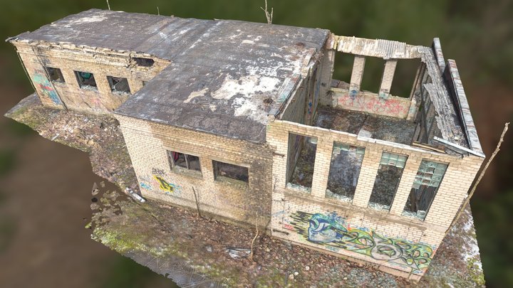 Collapsed Soviet Building (16k) 3D Model