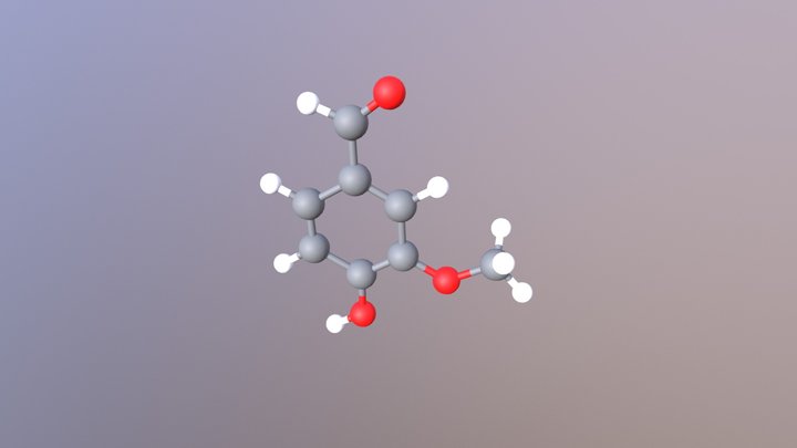 Vanillin 3D Model
