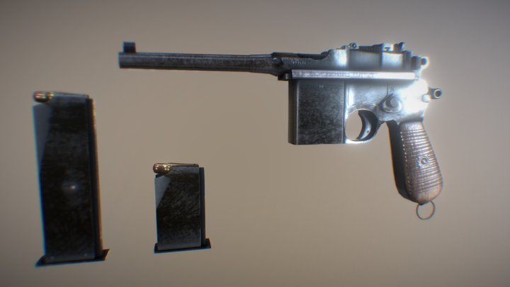 3D Mauser M712 (C96) WW2 3D Model