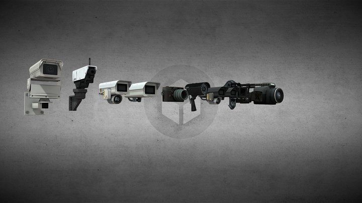 Camera head pack 3D Model