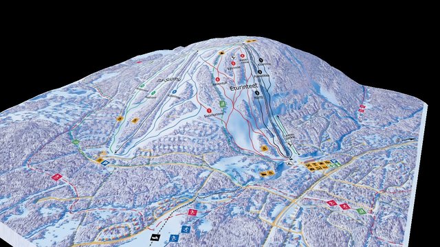 Suomu 3D Ski Map 3D Model