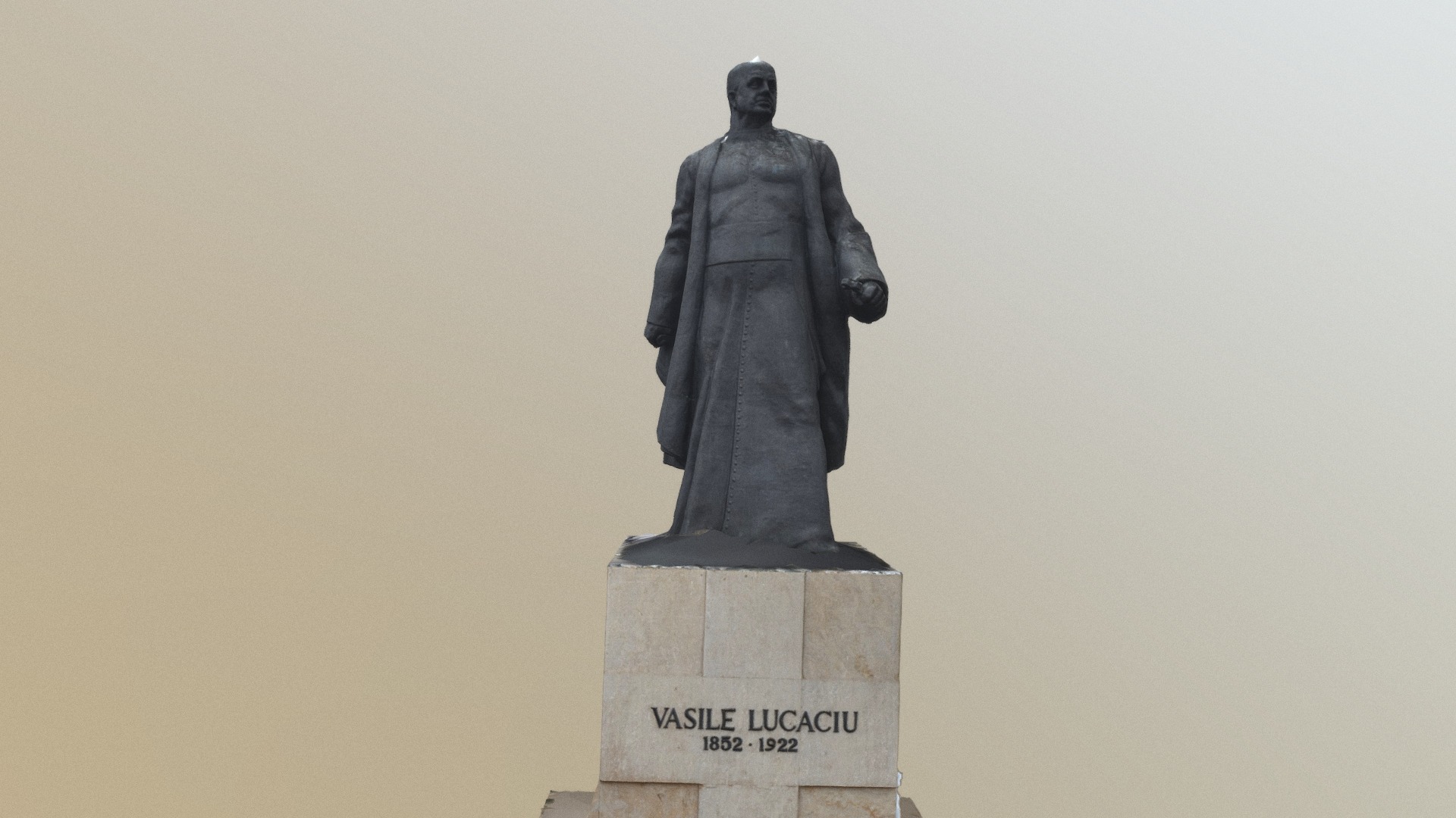 3D model Dr. Vasile Lucaciu – Bronz 1936 - This is a 3D model of the Dr. Vasile Lucaciu - Bronz 1936. The 3D model is about a statue of a person.