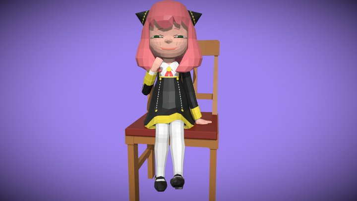 Anya Forger (low poly) 3D Model