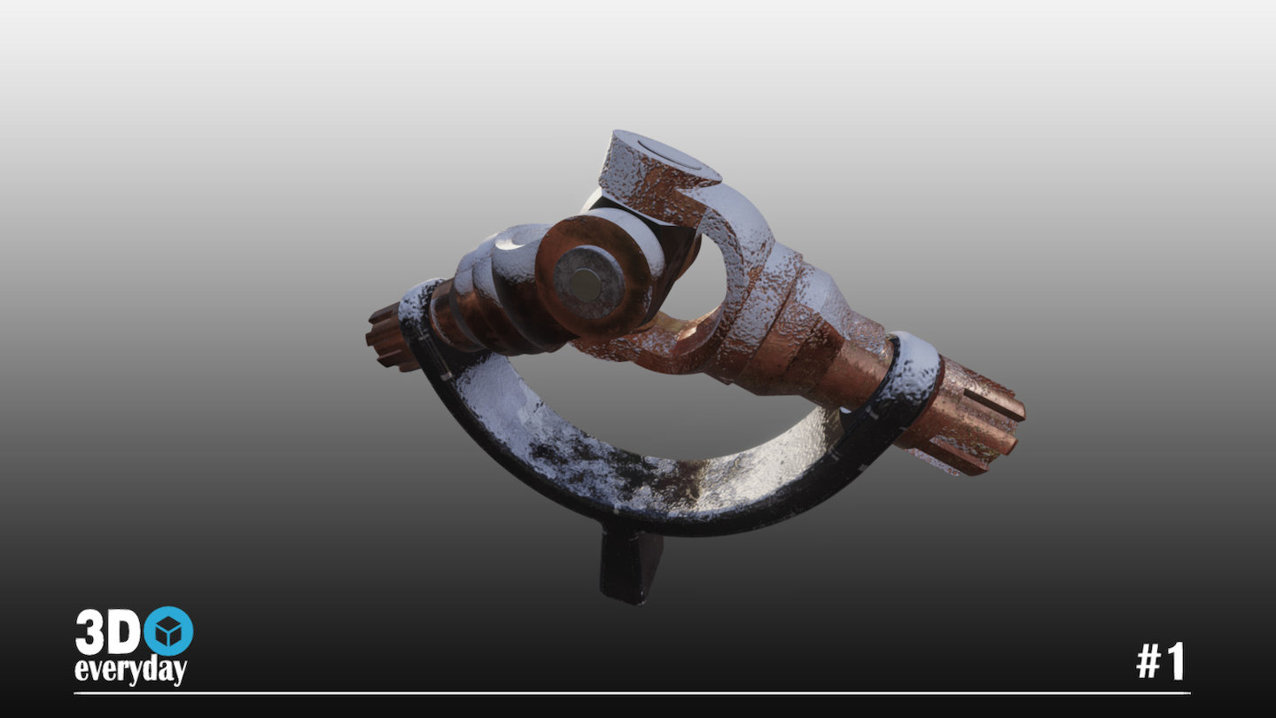Day#1: Cardan joint - 3D model by JuanG3D (@juang3d) [eda447b]