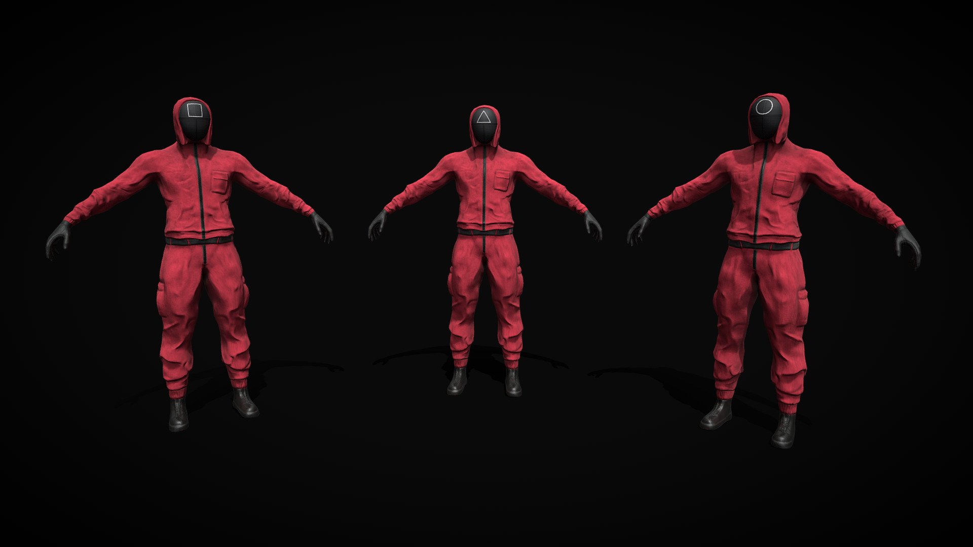 Squid Game Guards - Buy Royalty Free 3D model by Andrej Grave (@andrej