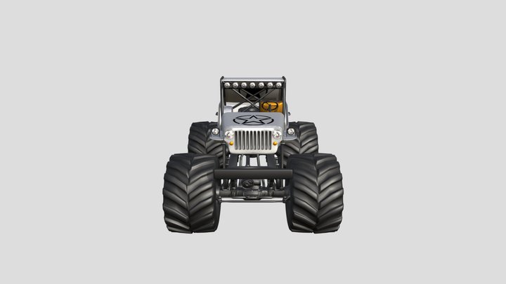 Jeep Monster Truck 3d Model 3D Model