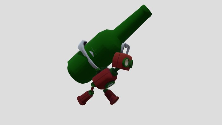 Beer Robot Game Art 2 3D Model