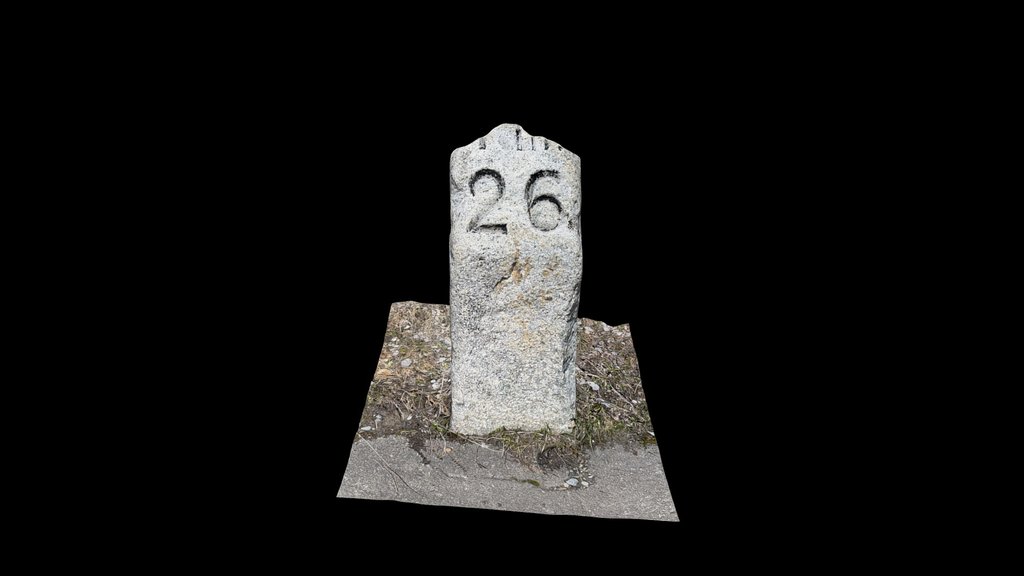 Milestone Klausenpass Km 26 von Altdorf