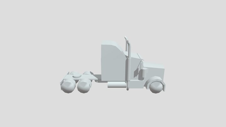 XYZ_HomeWork_Blocking_American Truck 3D Model