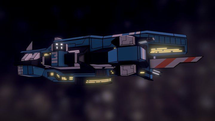 Assault Cruiser 3D Model