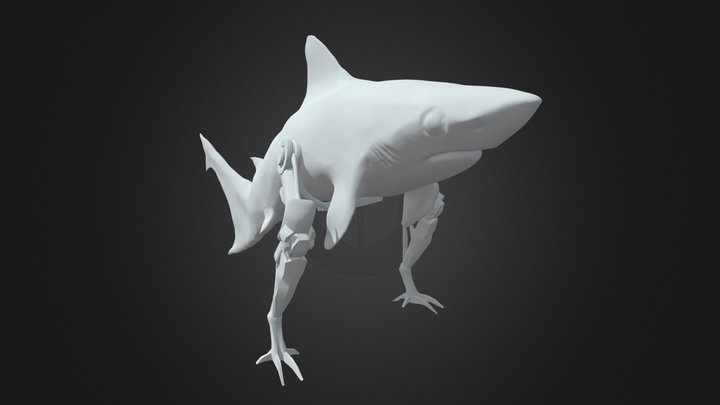 Shark With Legs 3D Model