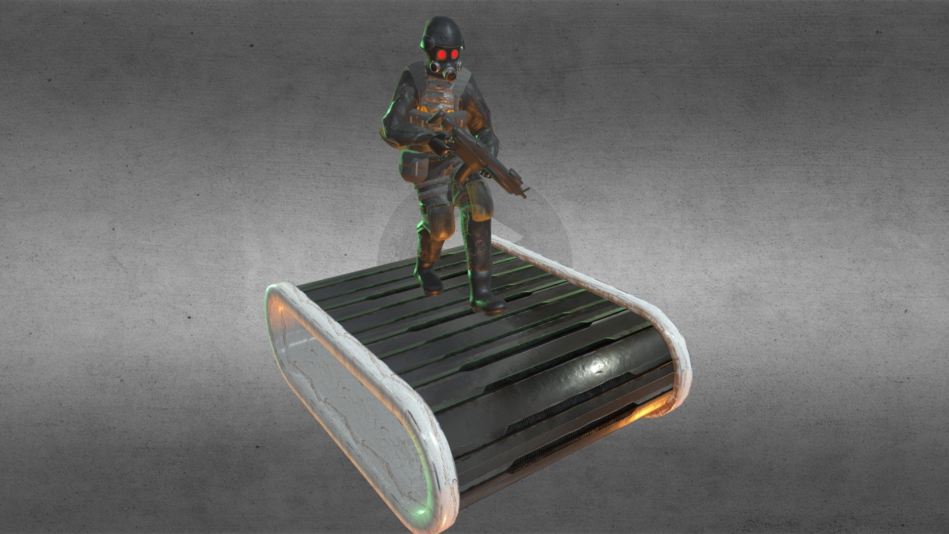 Low Poly Hazmat Soldier