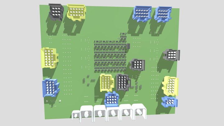 Stromverteilungsplatine 3D Model