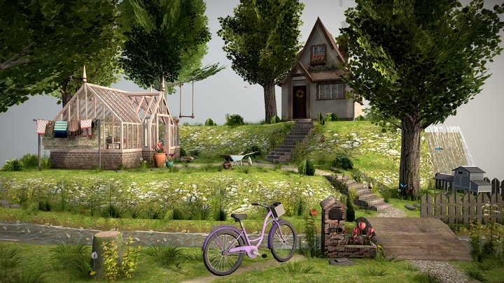 DAE Diorama - Grandma's House 3D Model