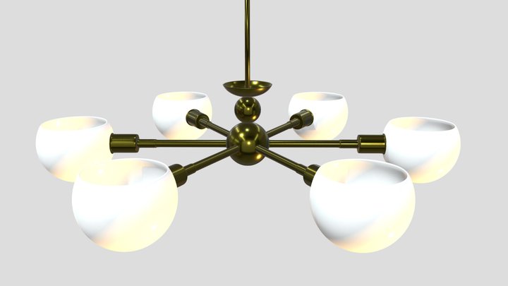 Modern Ceiling Light Fixture 3D Model