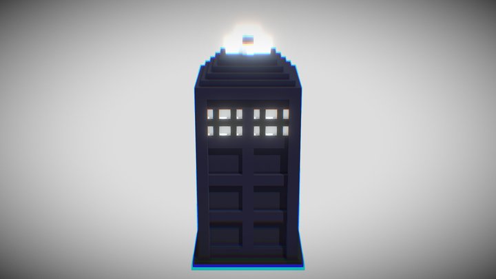 TARDIS (textured for games) 3D Model